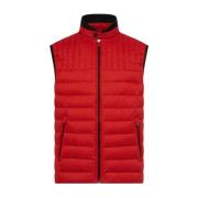 Kiton Röd Nylon Gäsdun Gilet Red, Herr