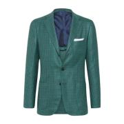 Kiton Rutig Cashmerejacka Green, Herr