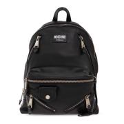 Moschino Läder ryggsäck Black, Herr