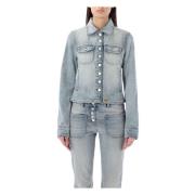 Courrèges Denim Tracker Jacka Blue, Dam