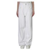 Hinnominate Oversize Jeans - Stiliga och Bekväma White, Dam