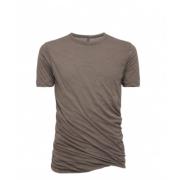 Rick Owens Dust Double Tee - Kortärmad Dubbellagrad T-Shirt Gray, Herr