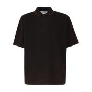 JW Anderson Brun Polo T-shirt med JW Anchor Logo Brown, Herr