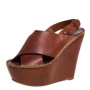 Chloé Pre-owned Pre-owned Laeder sandaler Brown, Dam