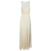 Stella McCartney Pre-owned Pre-owned Silke klnningar Beige, Dam