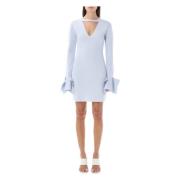 JW Anderson Ruffle Sleeve Mini Klänning Blue, Dam