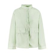 Aspesi Nylon Blousonjacka med Stora Fickor Green, Dam