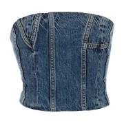 Amiri Stilfull Denim Top Blue, Dam