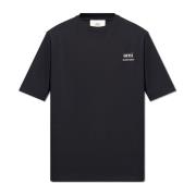 Ami Paris T-shirt med logotyp Black, Herr