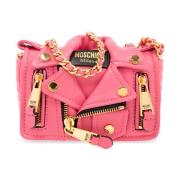 Moschino Läder axelväska Pink, Dam