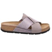 Rohde Silver Lädersandal - Soave Gray, Dam