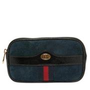 Gucci Vintage Pre-owned Tyg gucci-vskor Blue, Dam