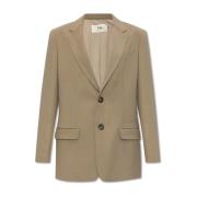 Ami Paris Blazer med kavajslag Beige, Dam