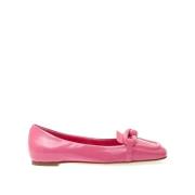 Halmanera Låg Läder Fuchsia Moccasin Pink, Dam