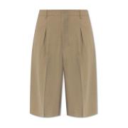 Ami Paris Shorts med hög midja Beige, Dam