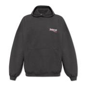 Balenciaga Hoodie med logotyp Black, Herr