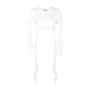 Blumarine T-shirt med volanger White, Dam