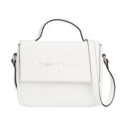 Calvin Klein Sculpted Boxy Flap Väska White, Dam