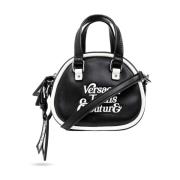 Versace Jeans Couture Svart Mini Handväska med Justerbar Avtagbar Rem ...