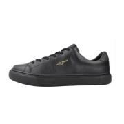 Fred Perry Premium Lädersneakers för Män Black, Herr