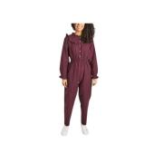 The New Society Plommon Fancy Mönster Jumpsuit Brown, Dam