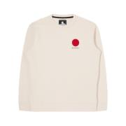 Edwin Japansk Sun Sweatshirt Vit White, Herr