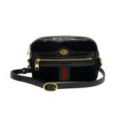 Gucci Vintage Pre-owned Mocka crossbodyvskor Black, Dam