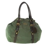 Prada Vintage Pre-owned Tyg prada-vskor Green, Dam