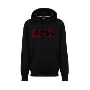 Hugo Boss Dragon Art Hoodie Black, Herr