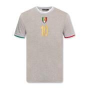 Dolce & Gabbana Grå Bomull T-Shirt med Rund Hals Gray, Herr