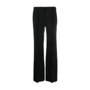 Jil Sander Silkes Straight Leg Byxor Black, Dam