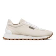 Brunello Cucinelli Mockasneakers med Monili-kedja Beige, Dam