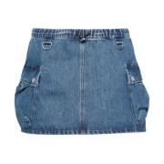 Coperni Jeanskjolar med Cargo Fickor Blue, Dam