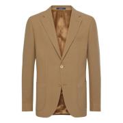 Boggi Milano Jacka I Ren Ull Crepe Beige, Herr