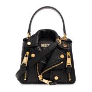 Moschino Axelväska med bikerjacka-motiv Black, Dam