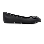 Hogan Svarta Läder Ballerina Flats Black, Dam