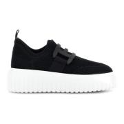 Hogan Uppdaterad H-Stripe Slip-On med Ultralätt Sula Black, Dam