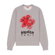 Kenzo Grå Varsity Drawn Sweatshirt Gray, Herr