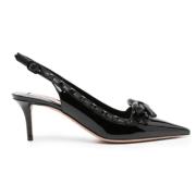 Valentino Rockstudded Bow Läderpump Black, Dam