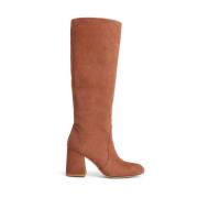 Stuart Weitzman Mångsidig Knähög Slouch Boot Brown, Dam