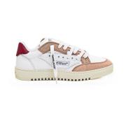 Off White Vita Bomullssneakers med Mockainsatser White, Dam