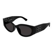 Balenciaga Bb0324Sk 001 Sunglasses Black, Dam