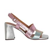 Chie Mihara Laminerad lädersandal med flerfärgade remmar Multicolor, D...