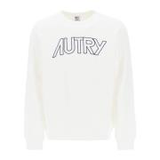 Autry Sweatshirt med broderad logotyp White, Herr