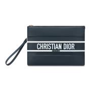 Dior Logo Clutch Väska Blue, Herr
