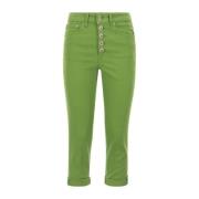 Dondup Löst sittande Cropped Jeans Green, Dam