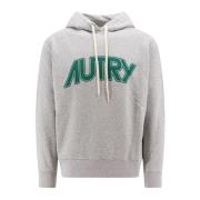 Autry Logo Bomullssweatshirt Gray, Herr