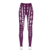Rui Genomskinliga leggings med pärlor Purple, Dam