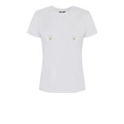 Elisabetta Franchi Dam T-shirt Set i Elfenben White, Dam