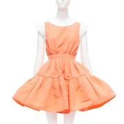 Alexander McQueen Pre-owned Pre-owned Polyester klnningar Orange, Dam